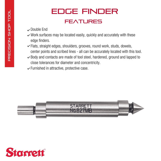 Starrett 827 엣지 파인더 직각자 중심 찾기 공구 2번 사진
