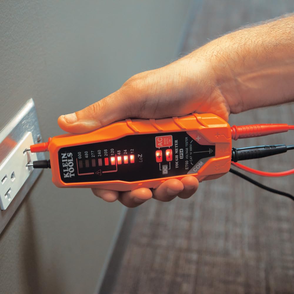 Klein Tools ET250 AC/DC 전압·연속성 테스터 CAT IV 600V 손전등 내장 4번 사진