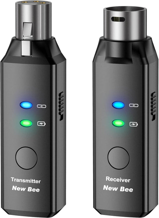 New Bee 5.8GHz 무선 XLR 송수신기 다이나믹 마이크 48V 콘덴서 1번 사진