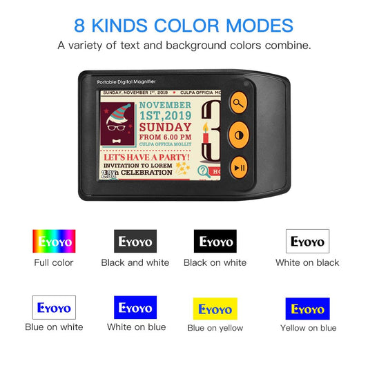 Eyoyo 디지털 확대경 3.5인치 LCD 화면 2X~25X 줌 휴대용 저시력 보조기 2번 사진