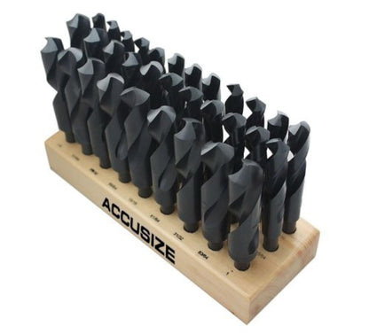 Accusize Industrial Tools 실버 앤 데밍 드릴 비트 세트 1/2인치 섕크 8~32피스 10번 사진