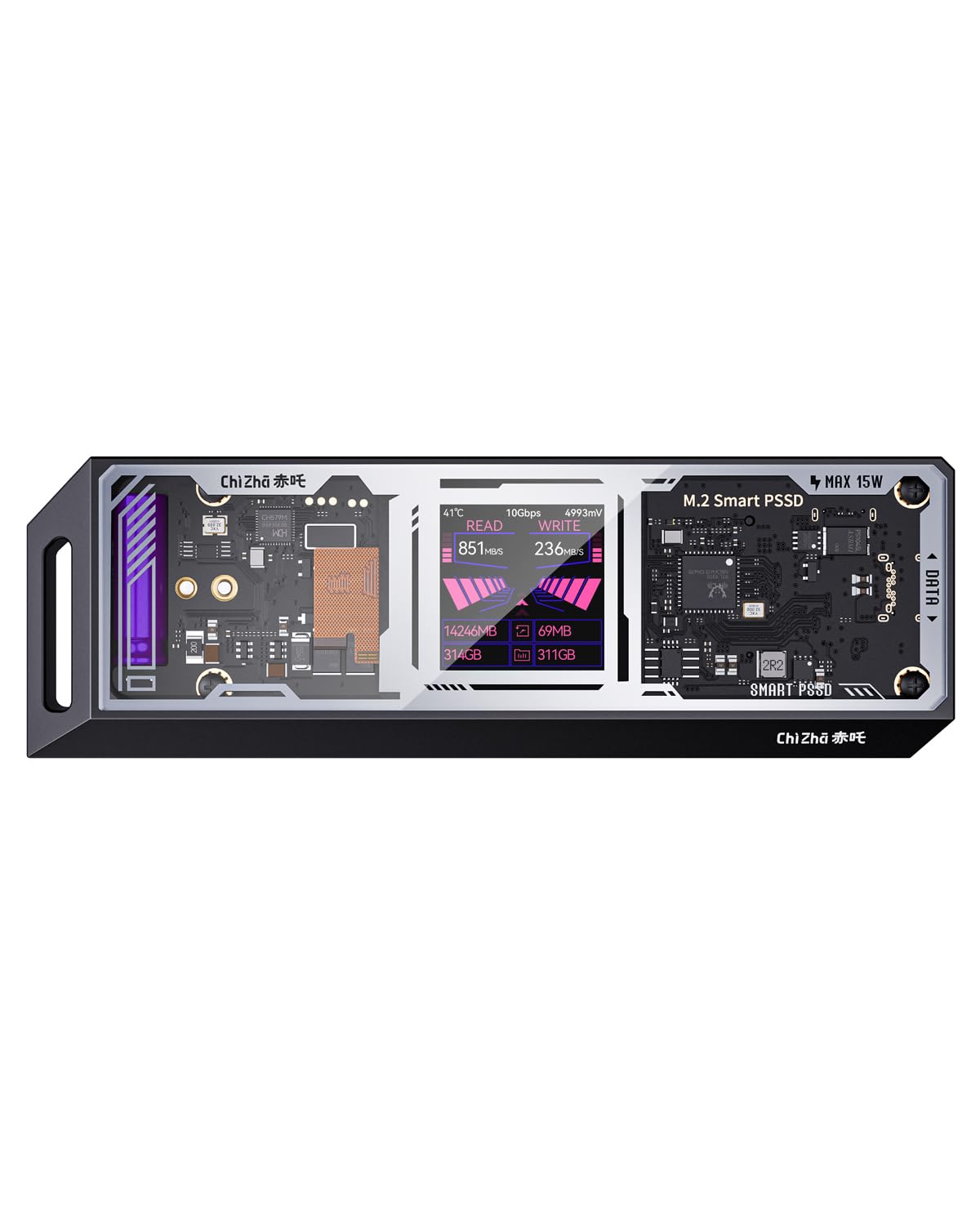 chizha Explorer Edition M.2 NVMe SSD 외장 케이스 10s 2230/2242/2260/2280 1번 사진