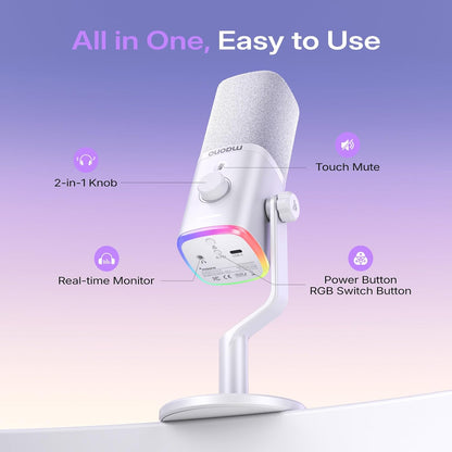 MAONO 무선 게이밍 마이크 PD100W USB-C 리시버 다이나믹 PC 마이크 7번 사진