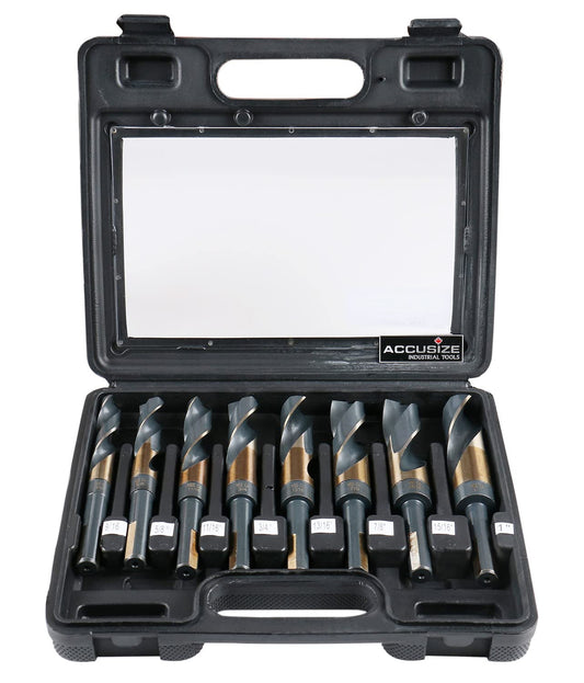 Accusize Industrial Tools 실버 앤 데밍 드릴 비트 세트 1/2인치 섕크 8~32피스 1번 사진
