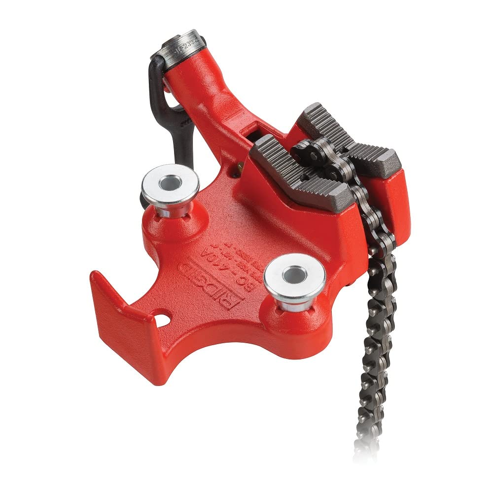 RIDGID 40215 BC810 탑 스크루 벤치 체인 바이스 1/2인치~8인치 파이프 고정용 7번 사진