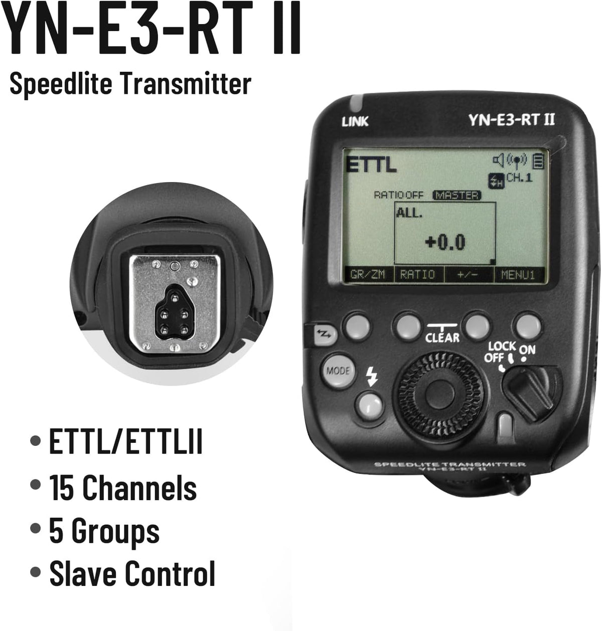 YONGNUO YN-E3-RT II 플래시 TTL 트리거 YN600EX-RT ST-E3-RT 2번 사진