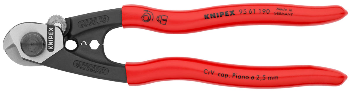 KNIPEX 와이어로프커터 95 61 190 US 6mm 보우덴케이블용 1번 사진
