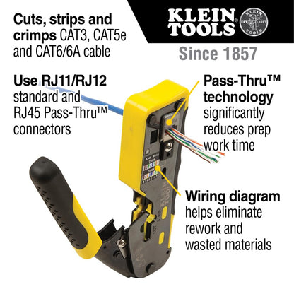 KLEIN TOOLS 래칫 데이터 케이블 RJ45 크림프 툴 2번 사진