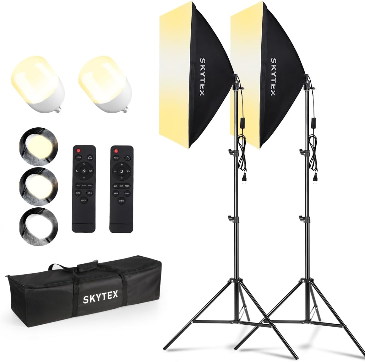 Skytex 소프트박스 조명 키트 2개 세트 20x28인치 2700-6400K·5500K 1번 사진