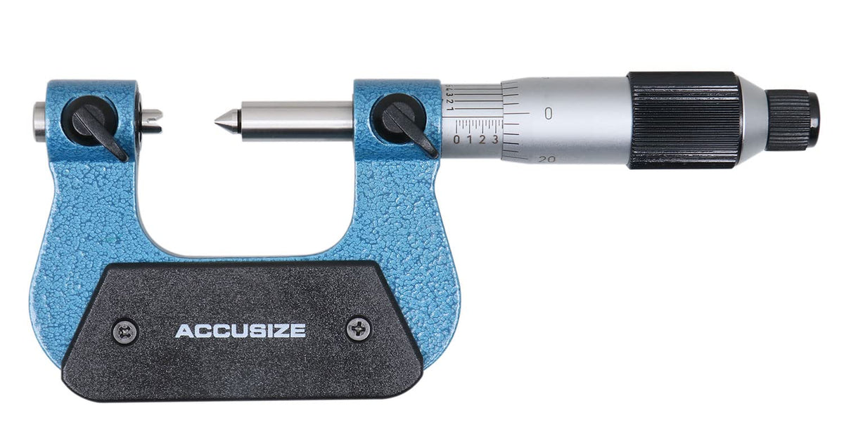 Accusize Industrial Tools 나사산 마이크로미터 0.0001" 0-1인치 1-2인치 5-6인치 2번 사진