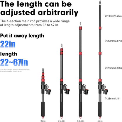 freesea MT-H1 붐 스탠드 삼각대 익스텐션 암 알루미늄 56~170cm 320도 회전 3번 사진