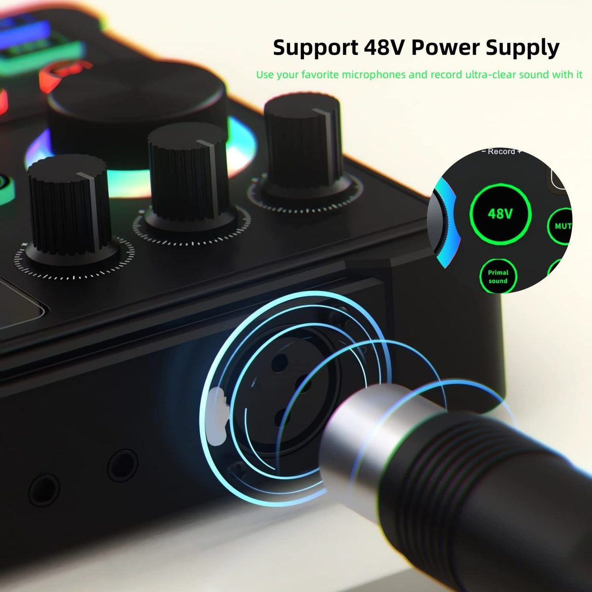 sktome 48V XLR 팟캐스트 마이크 번들 음성변조기 조절형 마이크 스탠드 5번 사진
