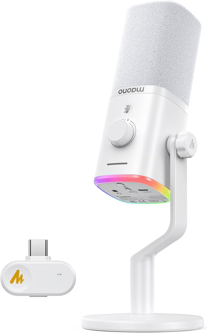 MAONO 무선 게이밍 마이크 PD100W USB-C 리시버 다이나믹 PC 마이크 1번 사진