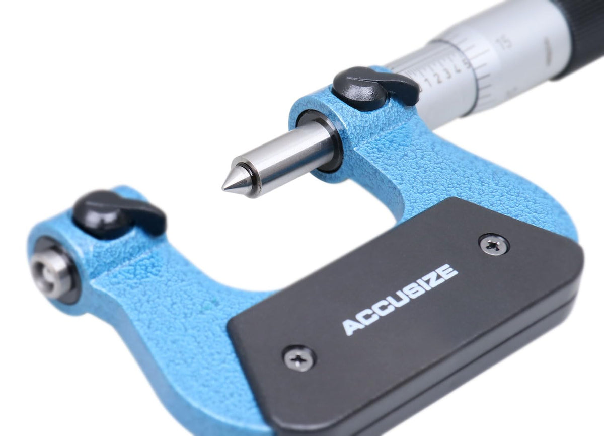 Accusize Industrial Tools 나사산 마이크로미터 0.0001" 0-1인치 1-2인치 5-6인치 7번 사진