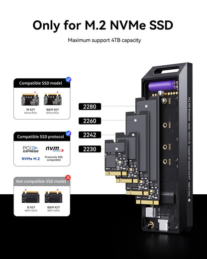 chizha Explorer Edition M.2 NVMe SSD 외장 케이스 10s 2230/2242/2260/2280 7번 사진