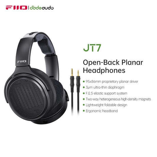 FiiO JT7 평면 자기 드라이버 오버이어 헤드폰 95x86mm 2번 사진