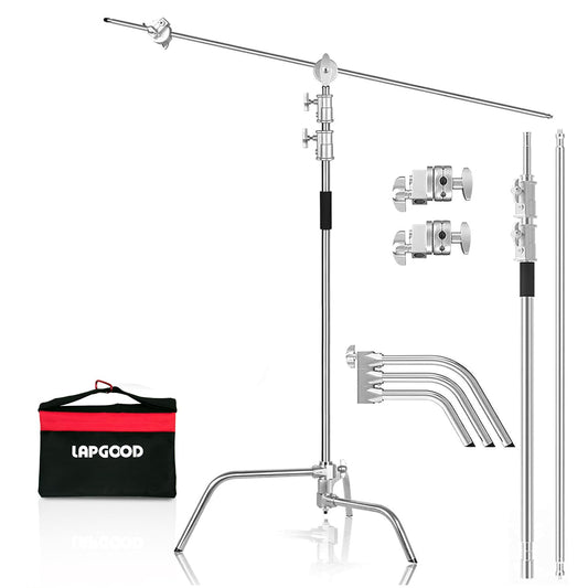 Lapgood C 스탠드 라이트 스탠드 스테인리스 10.8ft 삼각대 붐암 세트 1번 사진