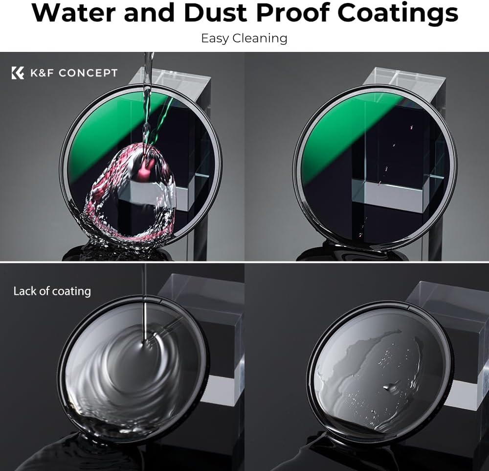 K&F CONCEPT 82mm ND8 ND64 CPL 렌즈 필터 키트 일본 광학유리 항공알루미늄 프레임 7번 사진