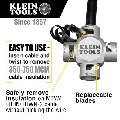 KLEIN TOOLS 대형 케이블 스트리퍼 21050 750-350 MCM MTW THHN THWN-2 2번 사진