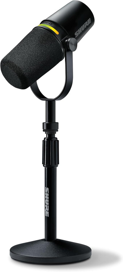 Shure 마이크 MV7+ USB-C XLR 팟캐스트 다이나믹 마이크 스탠드 포함 블랙 1번 사진