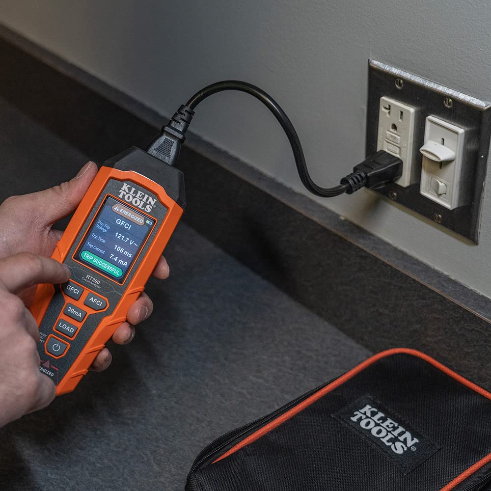 KLEIN TOOLS RT390 회로 분석기 AFCI GFCI 테스터 전압강하 측정 대형 컬러 LCD 8번 사진