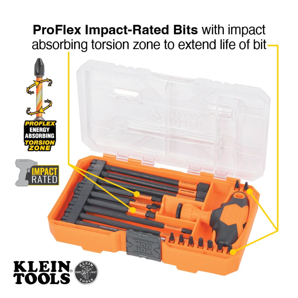 KLEIN TOOLS 33804 교체형 라체팅 T-핸들 세트 23피스 3번 사진