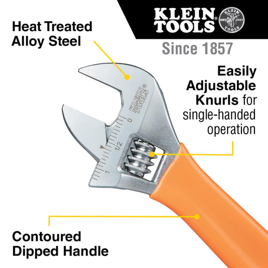 KLEIN TOOLS 조절식 렌치 Extra-Capacity Jaw 2번 사진