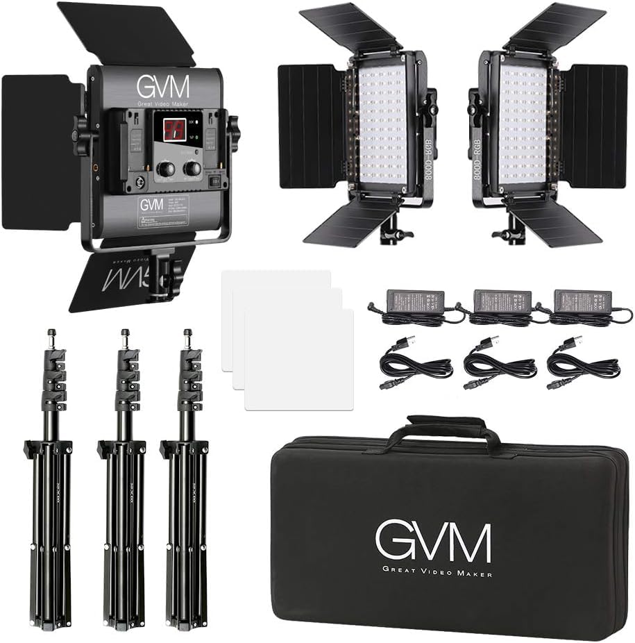 GVM Great Video Maker 800D RGB 비디오 조명 삼각대 6번 사진