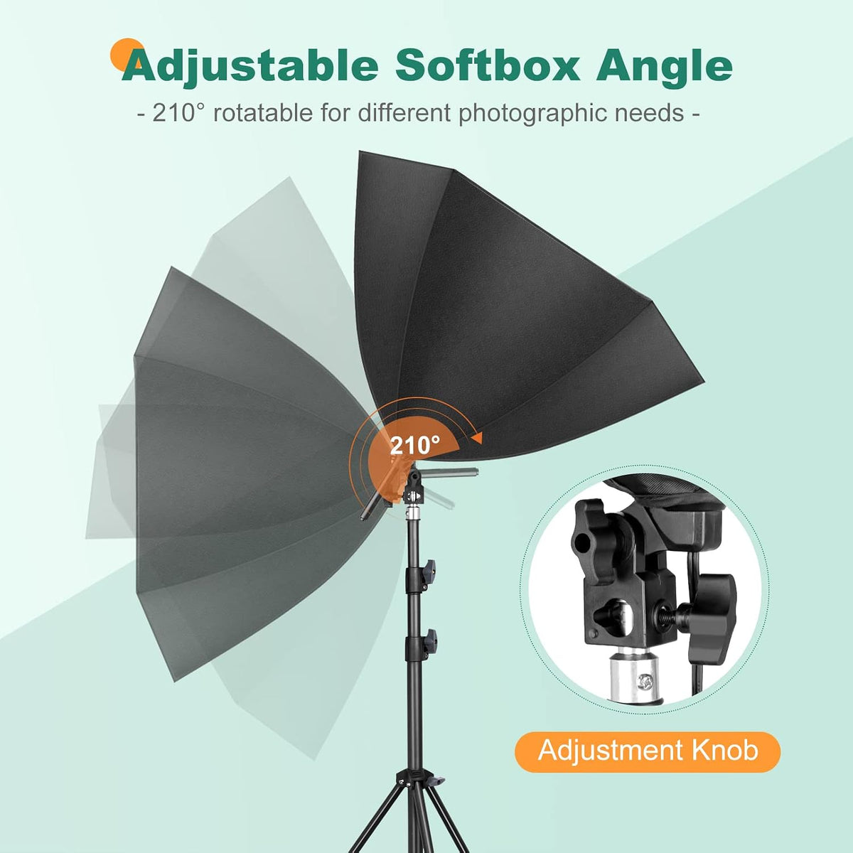 Torjim 소프트박스 조명 키트 30x30인치 사진 촬영 조명 세트 85W 7500K 6번 사진