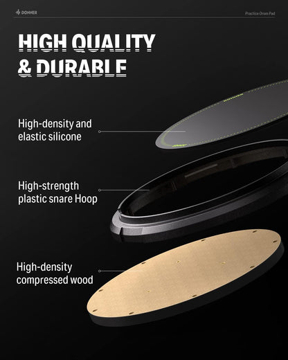 Donner 악보대 스네어 드럼 스탠드 키트 12인치 삼각대 연습 패드 6번 사진