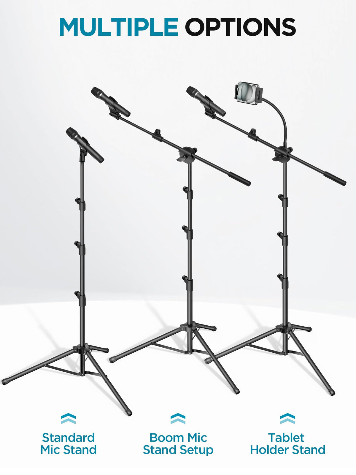 InnoGear 마이크 스탠드 삼각대 6in1 높이조절 30~72인치 태블릿 홀더 3번 사진