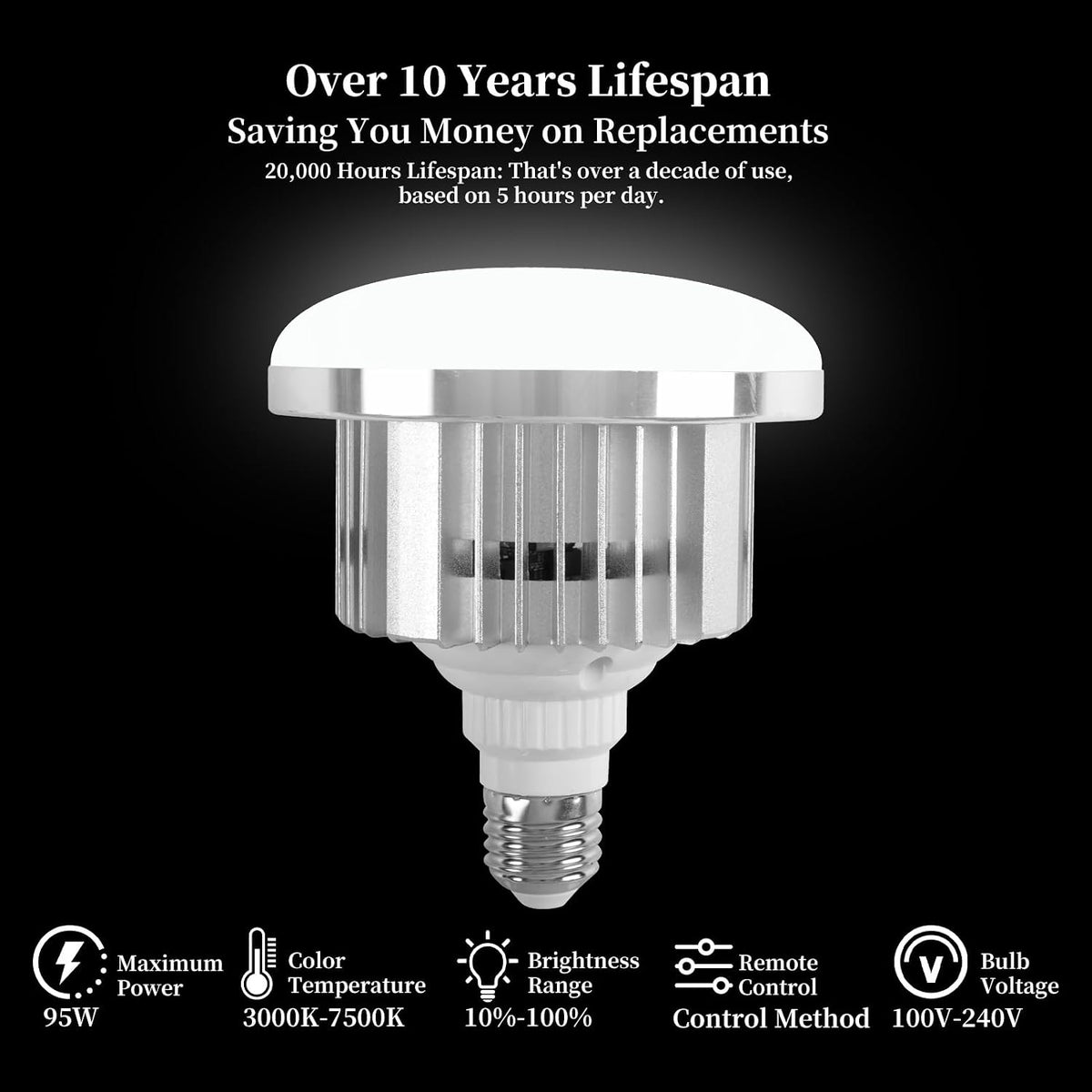Yanuoda 16인치 소프트박스 조명 키트 2Pack 삼각대 리모컨 포함 95W LED 3000K-7500K 5번 사진