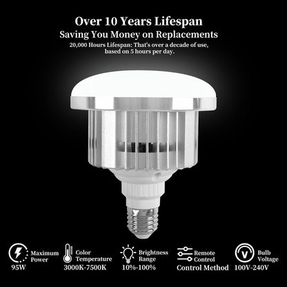 Yanuoda 16인치 소프트박스 조명 키트 2Pack 삼각대 리모컨 포함 95W LED 3000K-7500K 5번 사진