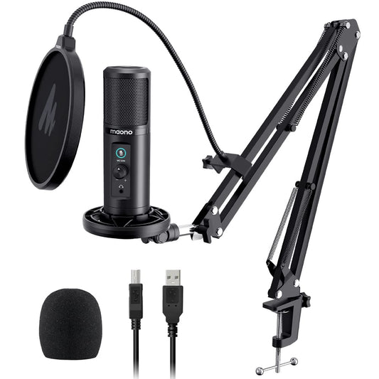 MAONO 콘덴서 PC 마이크 AU-PM422 USB 케이블 붐암 팝필터 쇼크마운트 1번 사진