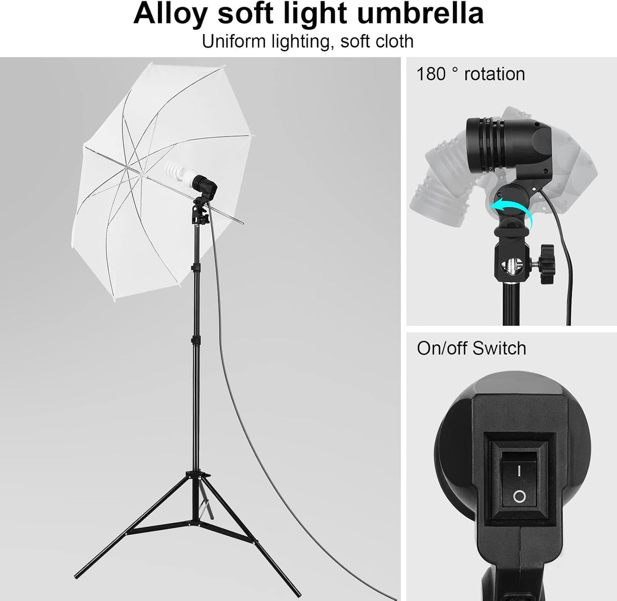 LDGHO 사진 조명 키트 8.5x10ft 배경 스탠드 5500K 800W 3번 사진