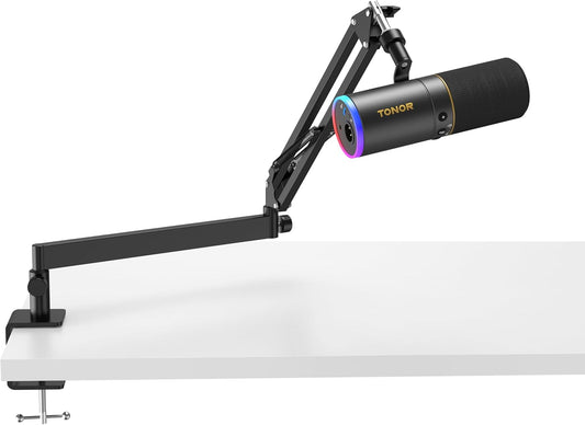 TONOR 다이나믹 팟캐스트 마이크 XLR USB TD520S+ 200cm 케이블 RGB 저상 붐암 1번 사진