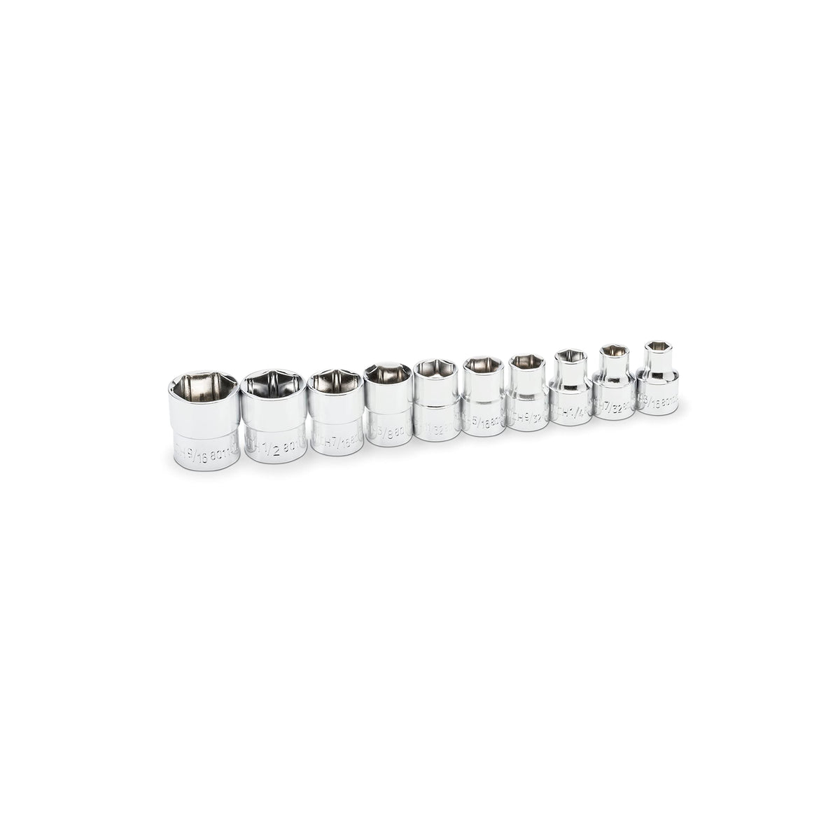 GEARWRENCH 1/4인치 드라이브 6포인트 SAE 스터비 소켓 세트 10피스 1번 사진