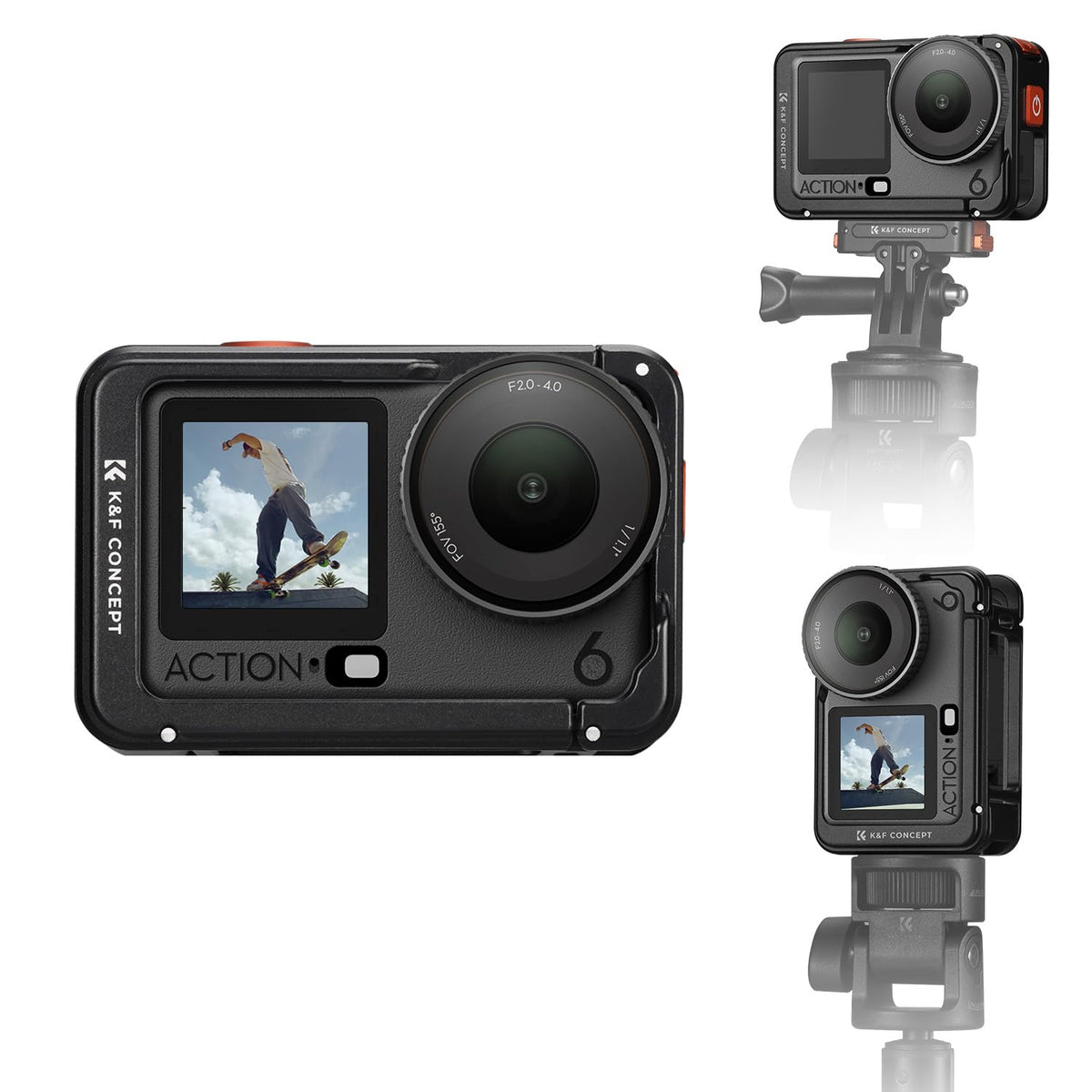 K&F CONCEPT Osmo Action 6 알루미늄 합금 카메라 케이지 8번 사진
