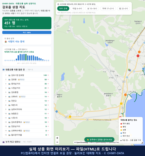 인터랙티브 지도 미리보기(실제 상품은 클릭형 HTML)