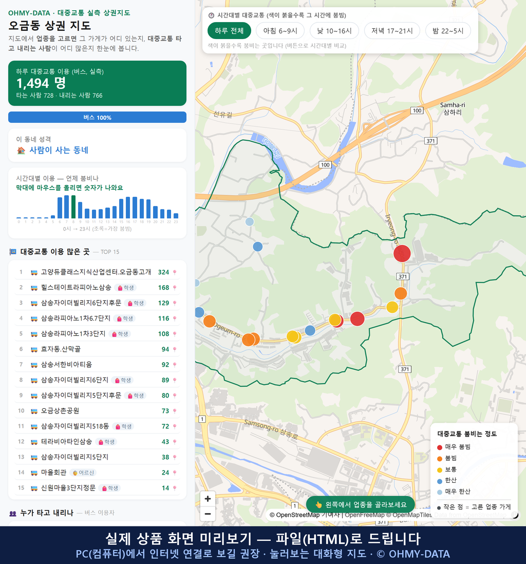 인터랙티브 지도 미리보기(실제 상품은 클릭형 HTML)