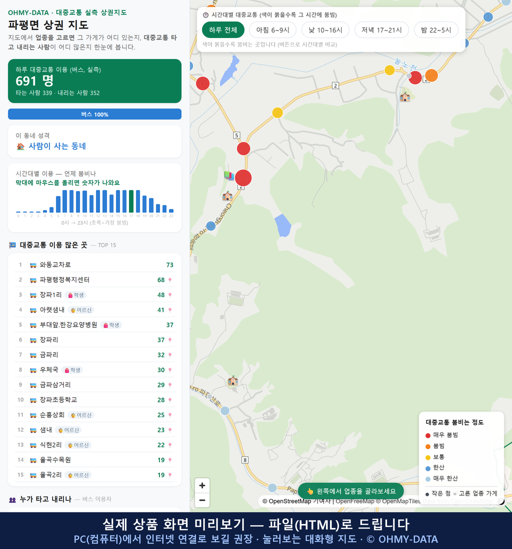 인터랙티브 지도 미리보기(실제 상품은 클릭형 HTML)