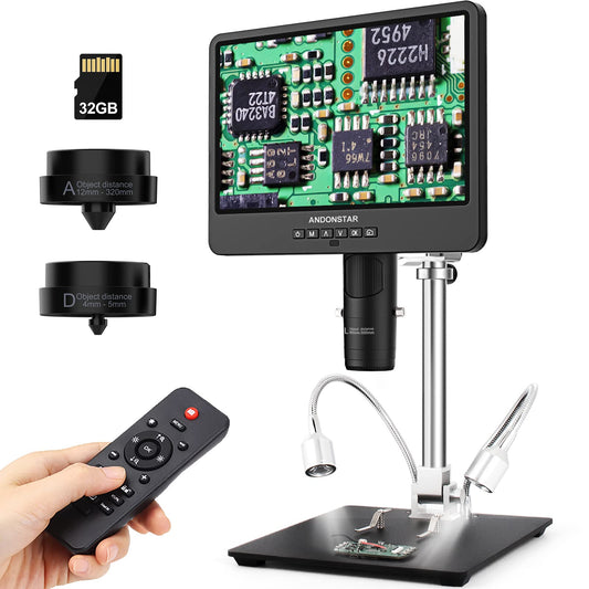 Andonstar AD249S-M 3렌즈 2160P 10.1인치 HDMI 디지털 현미경 2000x 1번 사진