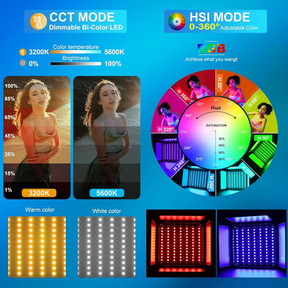 GVM Great Video Maker 800D RGB 비디오 조명 삼각대 3번 사진