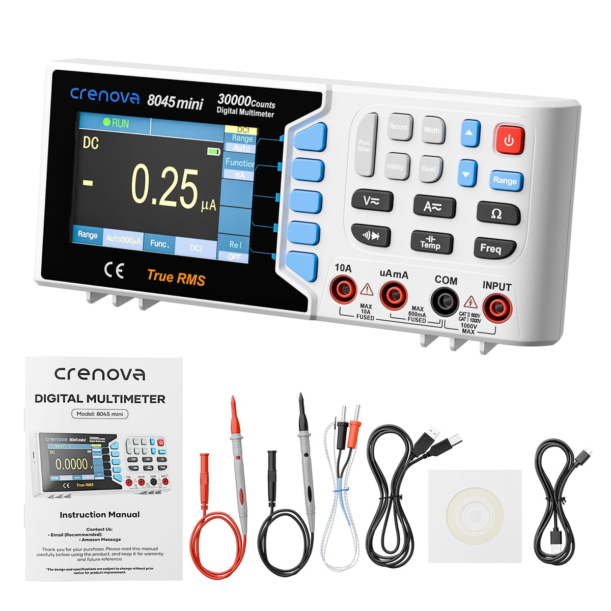 Crenova 8045 30000 Counts True RMS 데스크톱 벤치 멀티미터 1번 사진