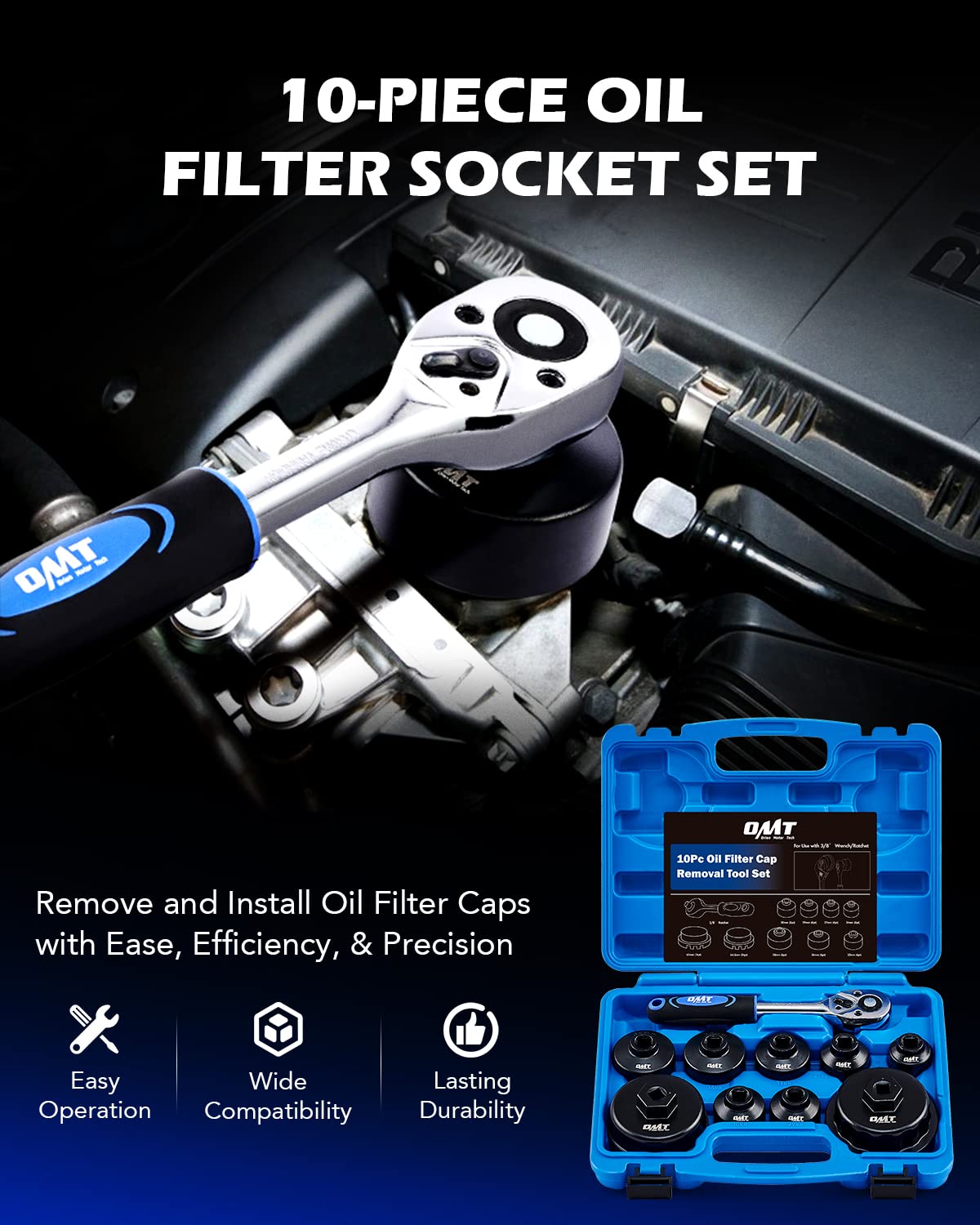 Orion Motor Tech 오일 필터 렌치 키트 오일필터캡렌치 세트 2번 사진