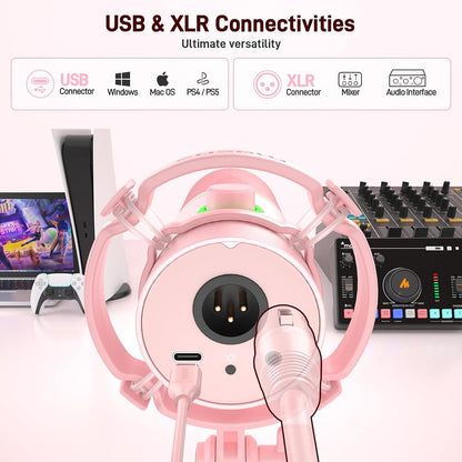 MAONO PD200XS XLR USB 다이나믹 마이크 키트 RGB 게이밍 2번 사진