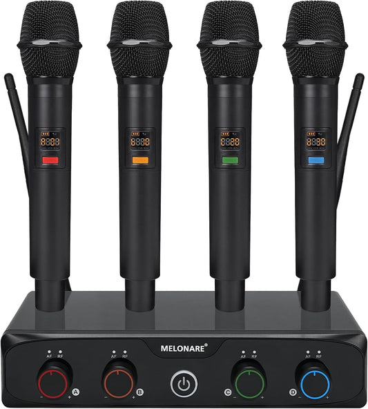 MELONARE UHF 무선 마이크 시스템 4x10 Freq. 200FT 1번 사진