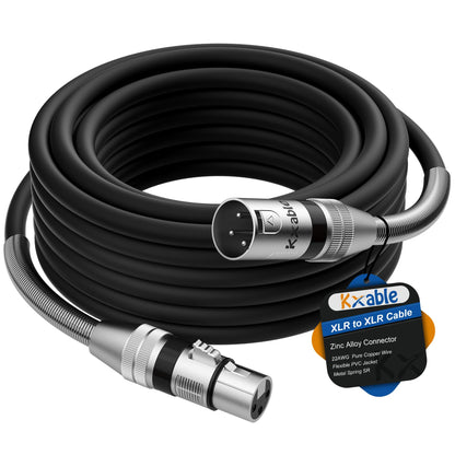 Kxable XLR 마이크 케이블 22AWG 순동선 고밀도 구리 브레이드 차폐 12번 사진
