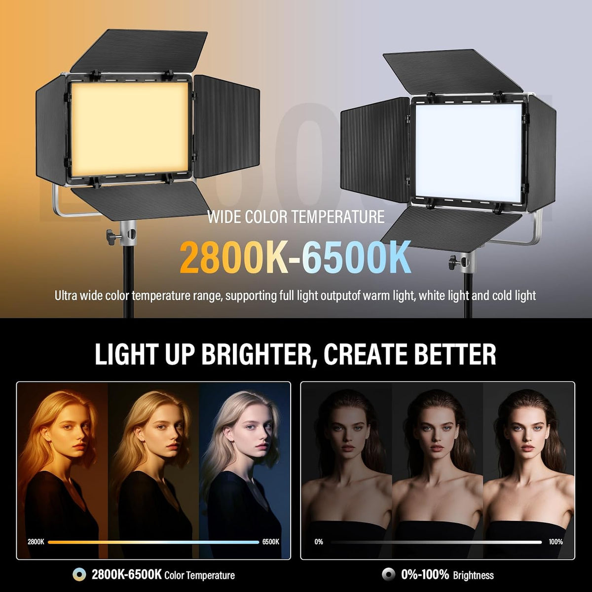 GODOX 비디오 LED 조명 키트 LP600Bi 2Pack 60W 양색 온도 2번 사진