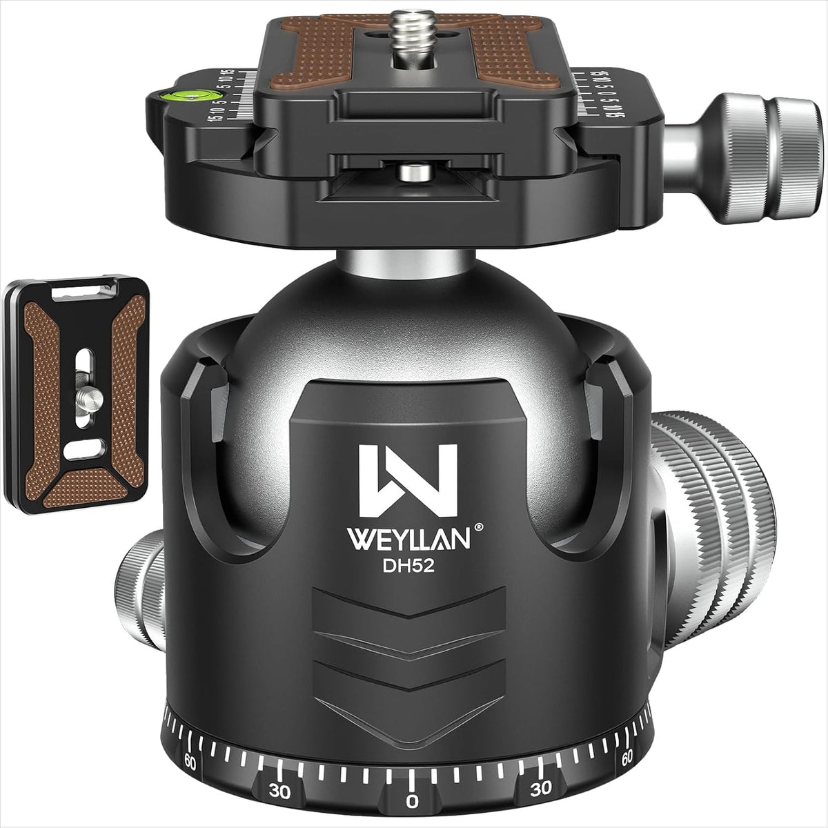 WEYLLAN DH52 Low Profile Ball Head 52mm 삼각대 헤드 66lbs 30kg 1번 사진
